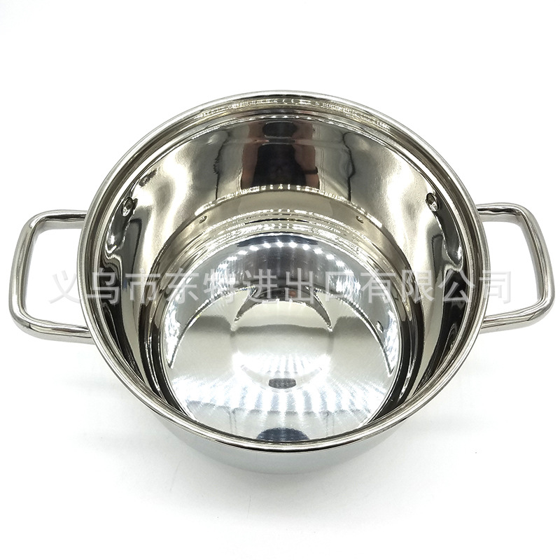 Factory direct sales of stainless steel steamers with thickened bottoms, soup POTS, Japanese double-layer induction cookers, universal steamers, gift steamers detail image 12