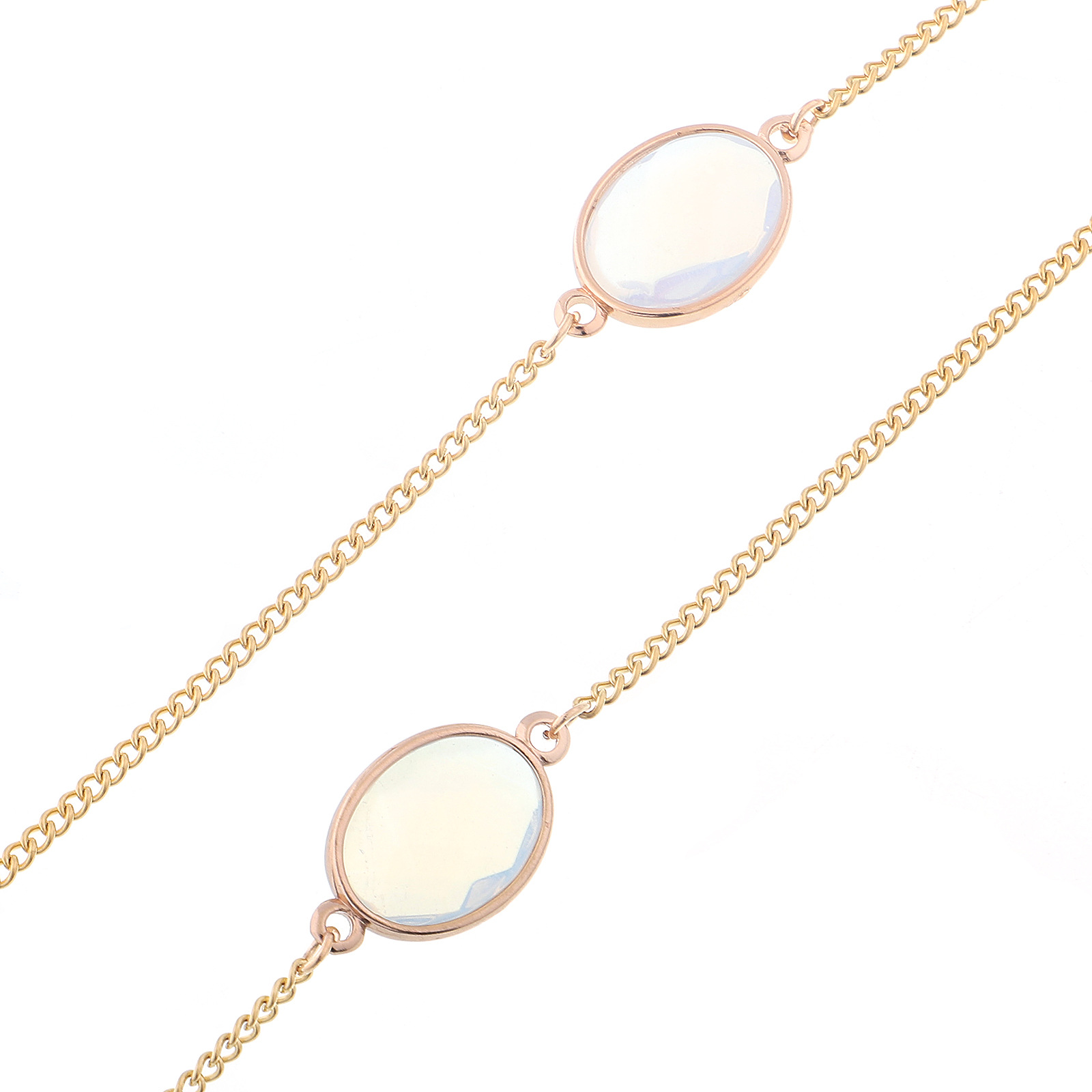 Chain Stainless Steel Opal Oval Pendant Not Easy To Fade Non-slip Glasses Chain display picture 1