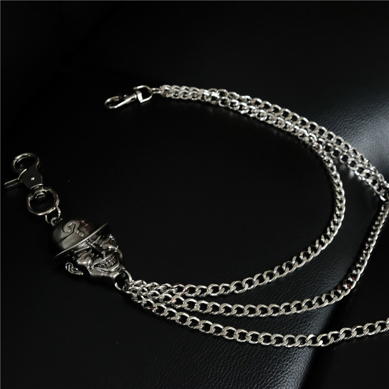 Personalisierter Hut mit Smiley-Gesicht und Fragezeichen, Metallhose, selbstkreierte trendige Hip-Hop-Punk-Hüftkette für Herren_voghion.com