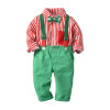 Autumn Christmas children's set for boys, bow tie, overall, suitable for import, children's clothing