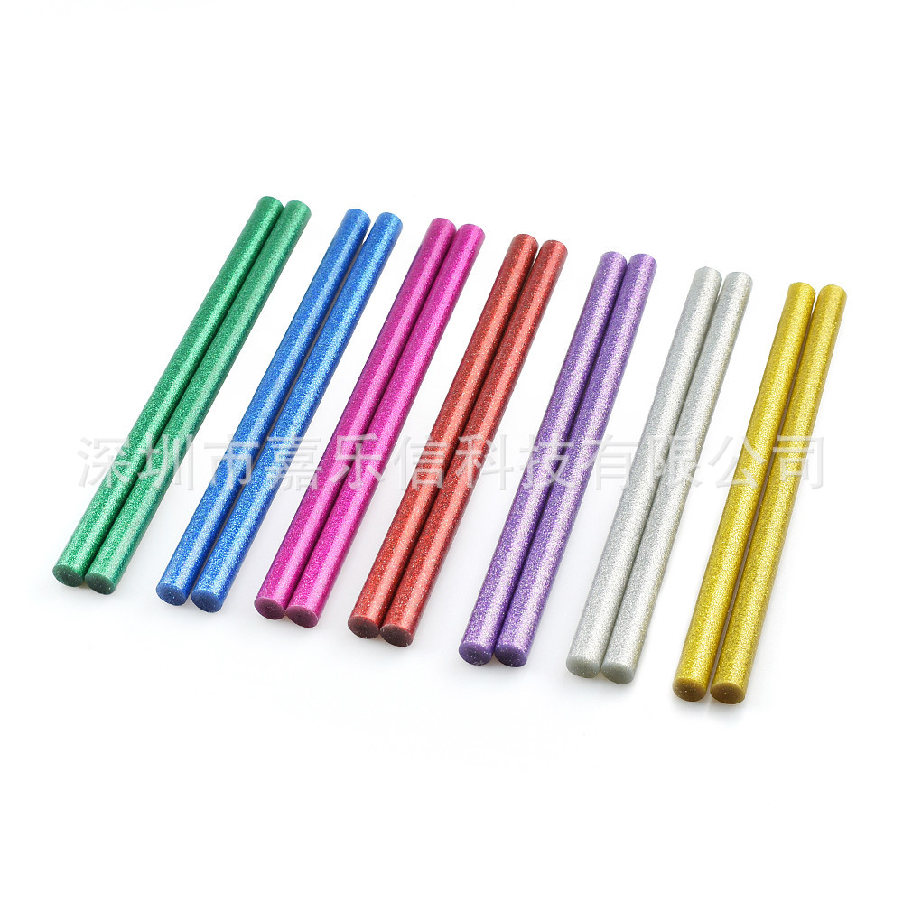 窗户密封条热熔胶棒11*200mm颜料棒 闪光强 力胶批发7颜色