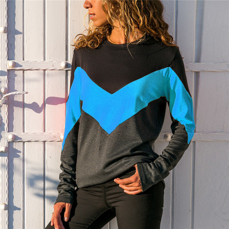 Color Block Long Sleeve T-Shirt