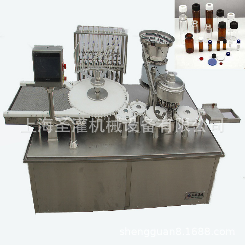 10ml口服液灌装生产线 12头瓶装液体灌装封口机 100ml液体灌装机