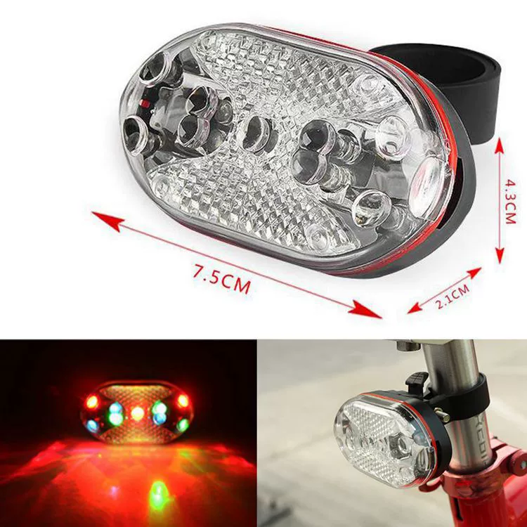 9LED цветная подсветка заднего фонаря красный синий и зелёный автомобильные огни велосипед горный транспорт одиночная декоративная лампа снаряжение для езды
