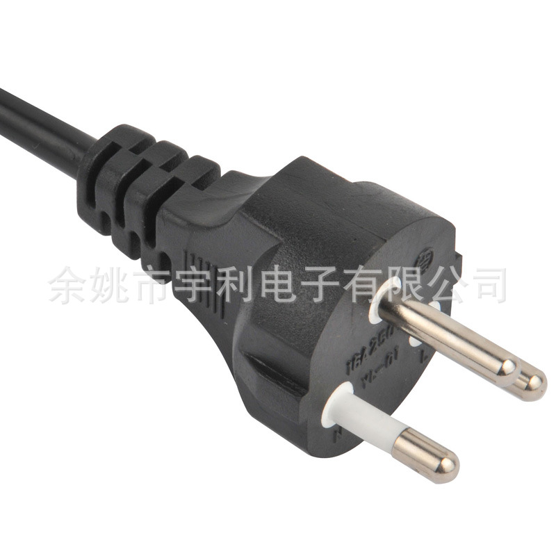 电源线 泰国电源线 弯头泰国电源线 三芯弯头泰国电源线