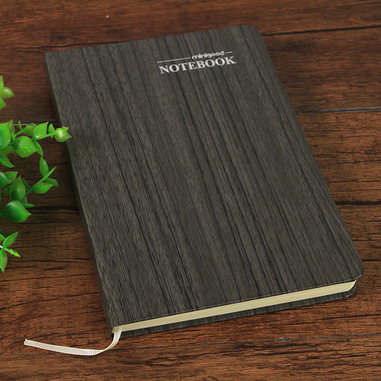 厂家直销精装木纹笔记本 定制高档硬面学习记事本 贴芯本可订制lo