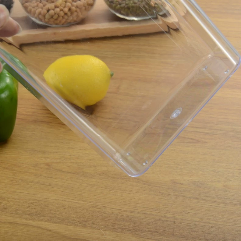 Plastic square банка для хранения, milk tea, small storage box, increased thickness