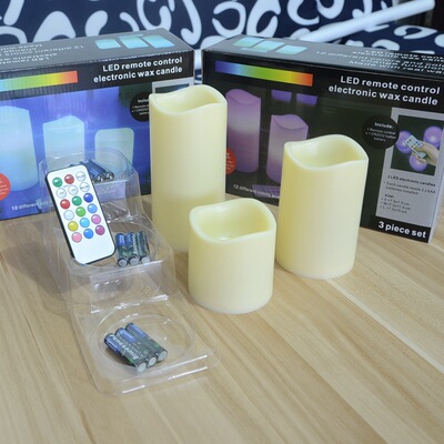 LED蜡烛 大号套装遥控电子无烟环保吧台酒吧变色茶蜡 厂家供应|ms