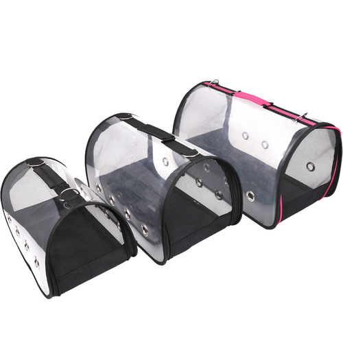 Multifunctional transparent pet bag for cats and dogs, portable backpack for outdoor use, single shoulder foldable cat bag and dog bag