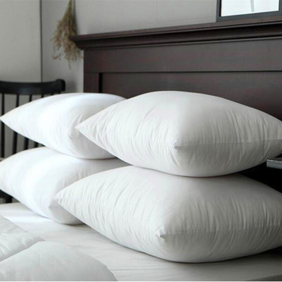 高回彈不變形酒店枕 柔軟枕芯 壓邊超細纖維羽絲絨枕頭 壹對拍2