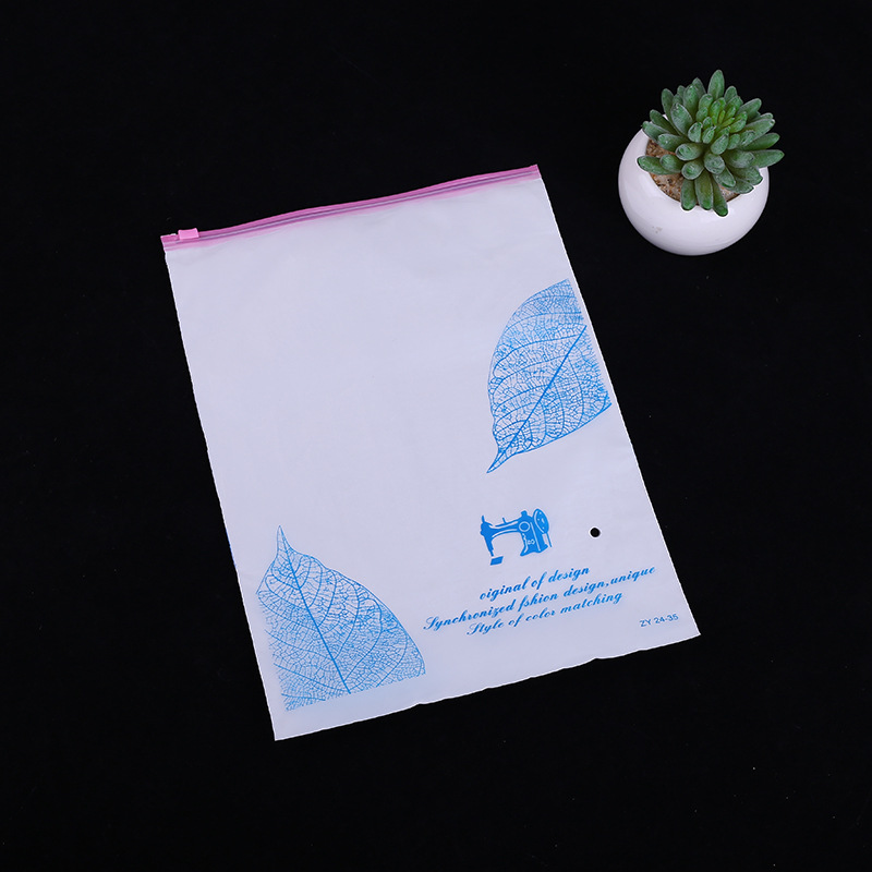 PE半透明打底裤服装包装袋拉链袋 现货定制透明PE塑料自封袋