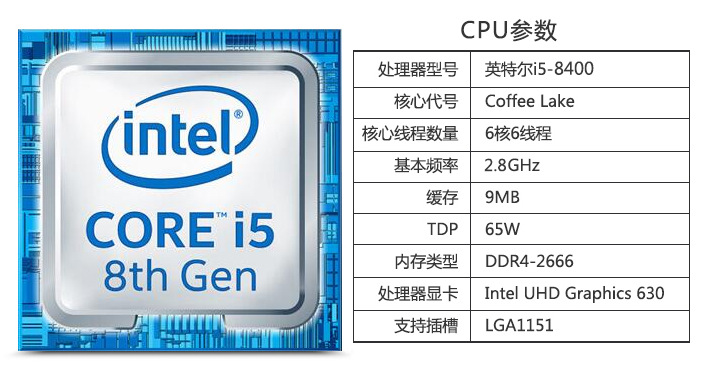 Intel/英特爾 i5 8400 CPU散片 支持Z370電腦主板 非8
