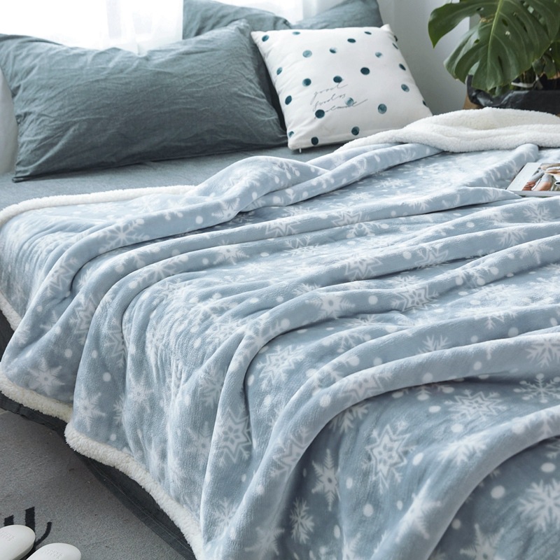 复合加绒印花 双层羊毛绒毛毯法兰绒毛毯加厚保暖盖毯家用空调毯|ms