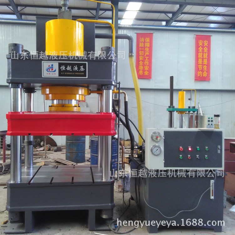 厂家专业定制大型三梁四柱液压机  315吨鱼饵压块机油压机