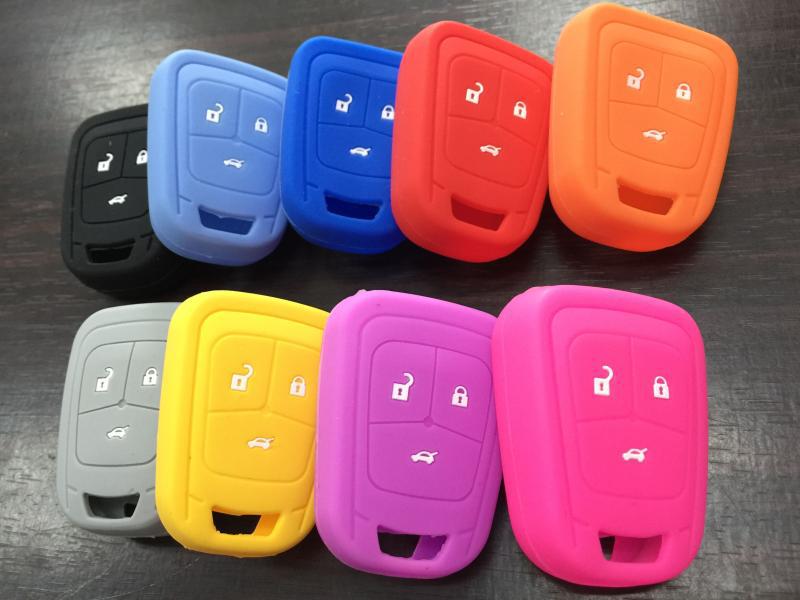 Suitable for Chevrolet Aveo Cruze Silicone Key Case Straight Type Special Car Remote Control Protective Cover Buckle