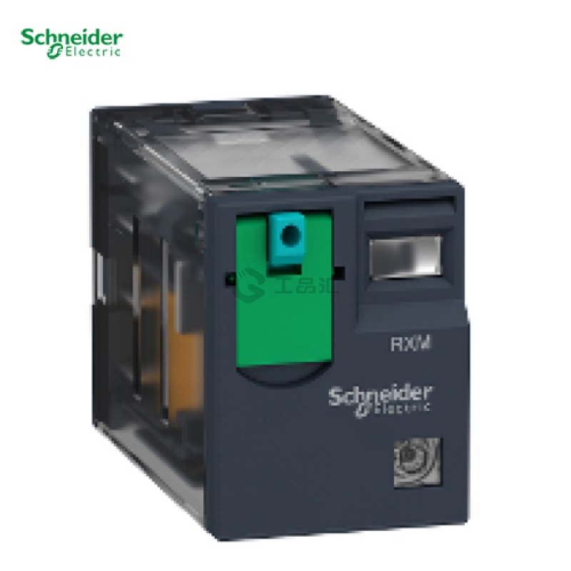 施耐德 插拔式中间继电器,2CO 带LED 12V DC；RXM2AB2JD