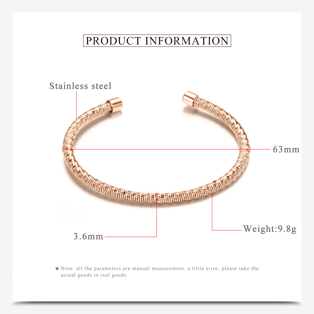 2PCS Ins Steel Trendy Adjustable Personalized Versatile Simple Cable Fashion Open Bracelet_voghion.com