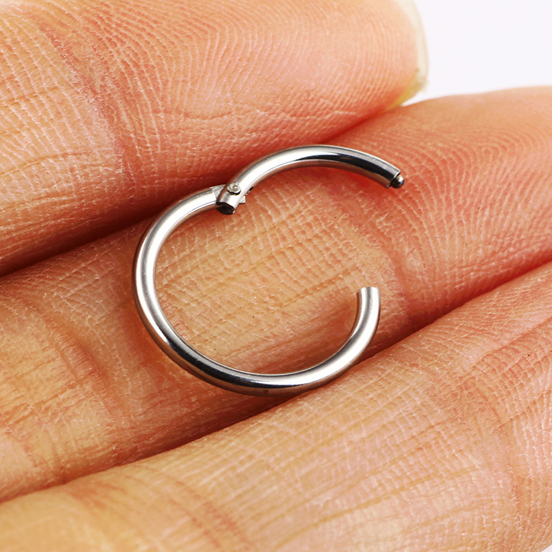 Stainless Steel Nose Ring Septum Hoops Closed Nose Stud Geometric Body Piercing Jewelry Wholesale detail image 7