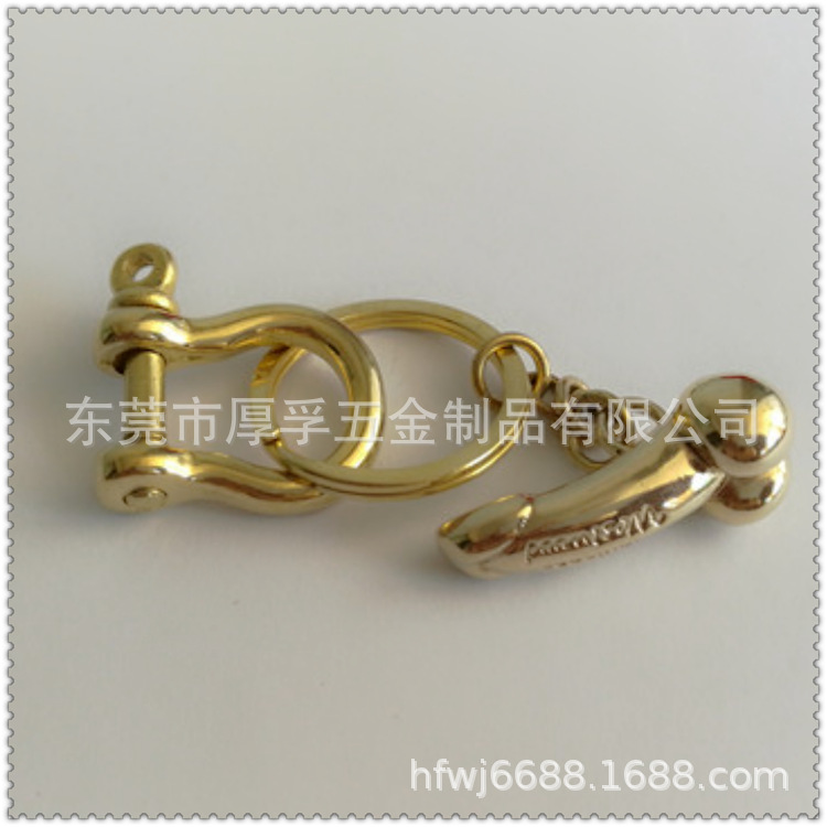 东莞不锈钢精密铸造厂家现货手工皮具DZY铜钥匙扣 来图来样定做