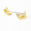 Metal golden hairgrip with bow, fashionable hair accessory, European style