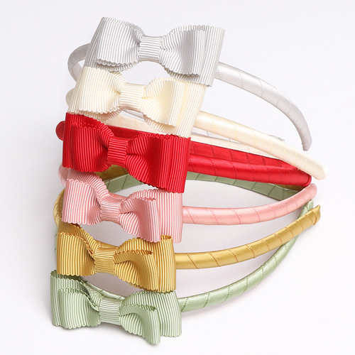80907 Cute bow headband Spring and summer new threaded cloth headband Full-covered cloth children's fabric headband