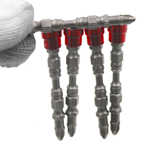 Single-head double-head magnetic screwdriver bit Factory price wholesale electric screwdriver wind bit Nunchuck strong magnetic cross bit