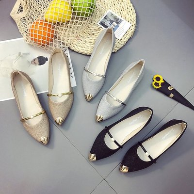 2018新款韩版单鞋小皮鞋尖头司机鞋职场工作鞋春夏款百搭潮舒适款