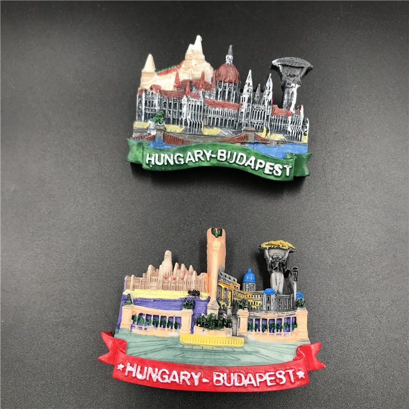 匈牙利布达佩斯全景冰箱贴树脂磁性旅游纪念品工艺品外贸