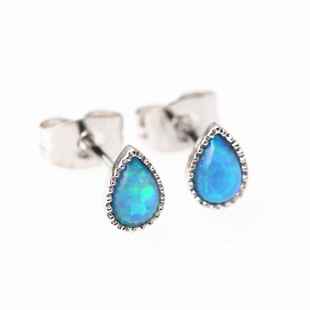 New Fashion opal Earrings Personality Charm Creative Inlay opal Water Drops Women's Earrings Girls Earrings