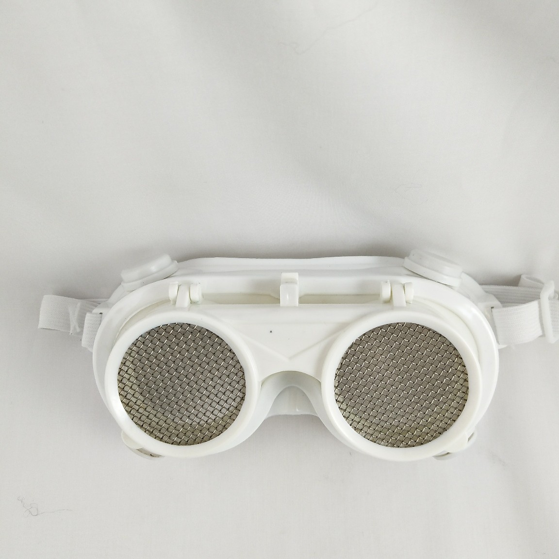 定制白色双翻打磨防护镜木工护目镜网片劳保眼镜可清洗更换