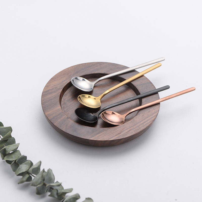 Direct From The Maufacturer: 304 Stailess Steel Coffee Creative 13cm Dessert Stirrig Roud Spoo, Titaium Small_voghion.com