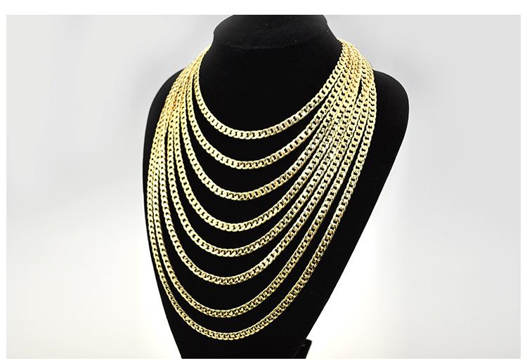 K Gold Plated Chain Necklace Minimalist Style For Women_voghion.com