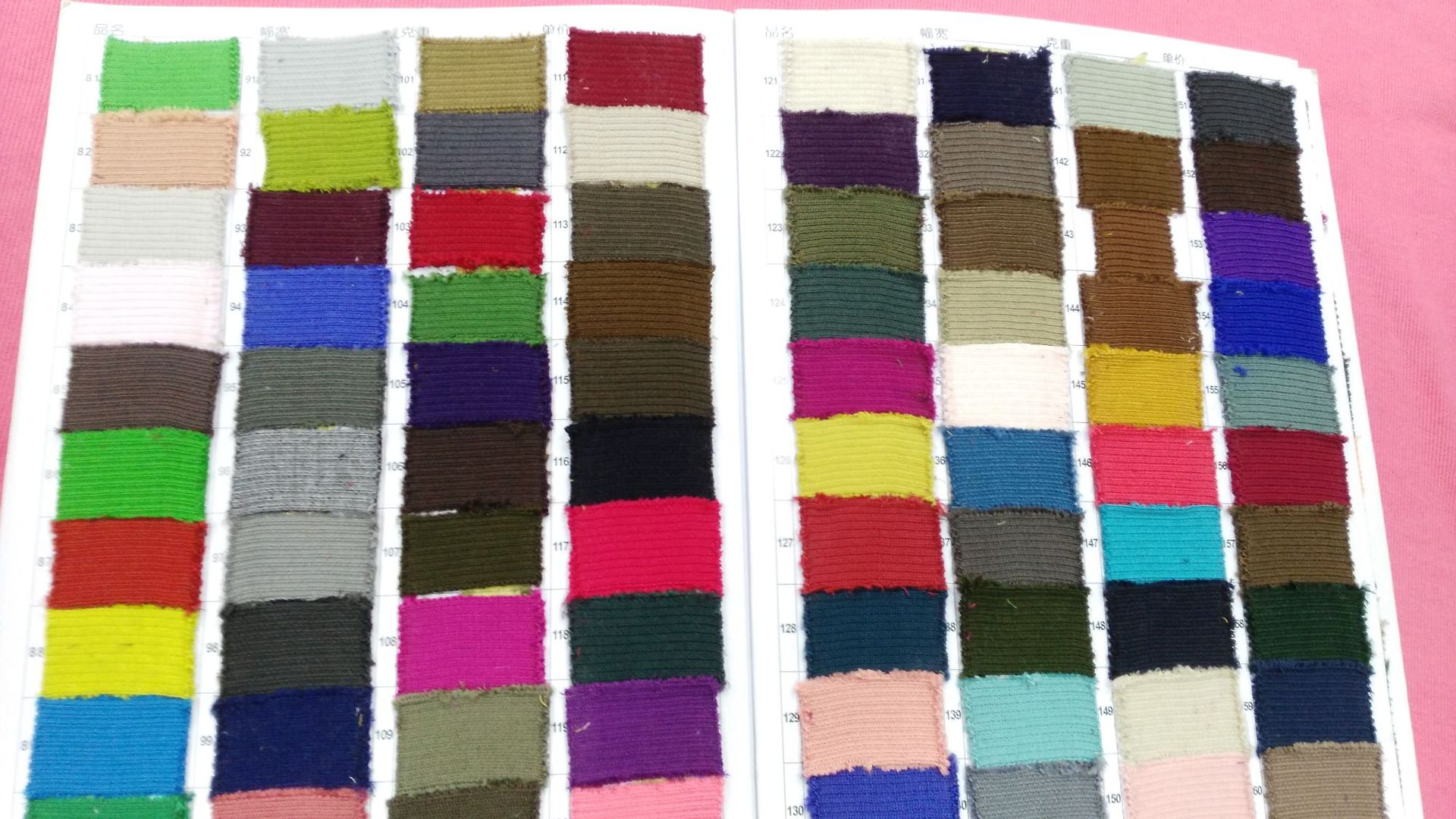 2*1定制针织罗纹袖口 横机定制全涤纯棉螺纹布料 全棉坑条罗纹布