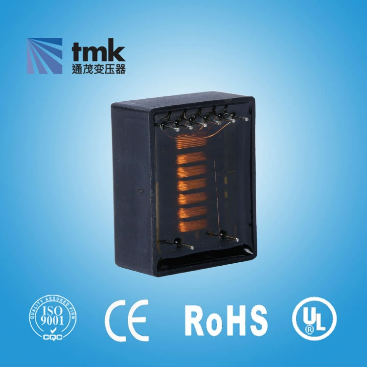 EEL25 straight plug-in 6+2 pin glue filled shell multi-slot boost high voltage package transformer