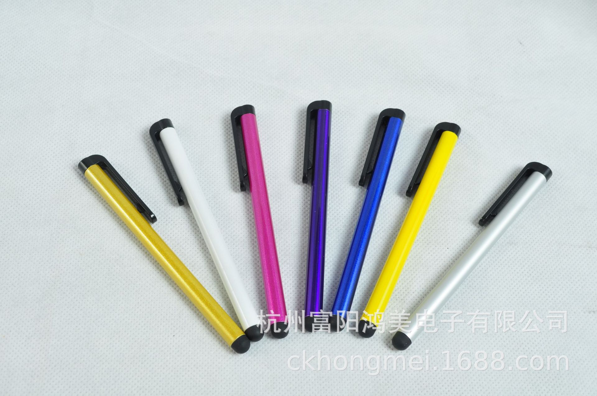产家供应 供应金属细直竿电容笔触控笔（多彩可选)批发|ru