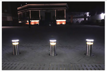 升降柱電動液壓路障樁備用應急下降系統3M反光條LED燈