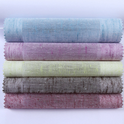 新款窗紗 簡約素色透光十字麻紗 多色可選 客廳臥室專用窗紗批發