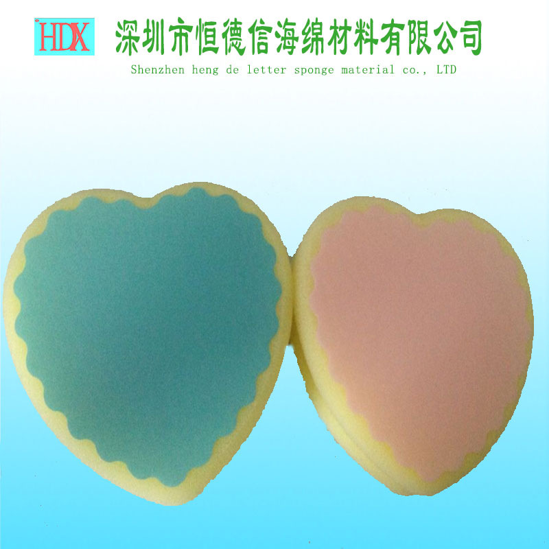 恒德信蓝色脱毛海绵 脱毛神器海绵 雨滴形状脱毛海绵