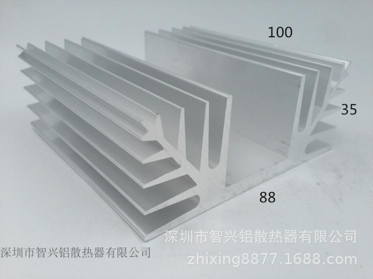 展翅型大功率管铝合金型材散热片 机器设备大功率散热片88*35-100