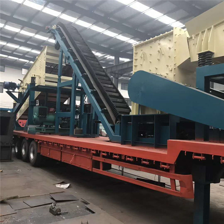 组合砂石生产线破碎机 移动式石料生产线设备 移动鄂式破碎站