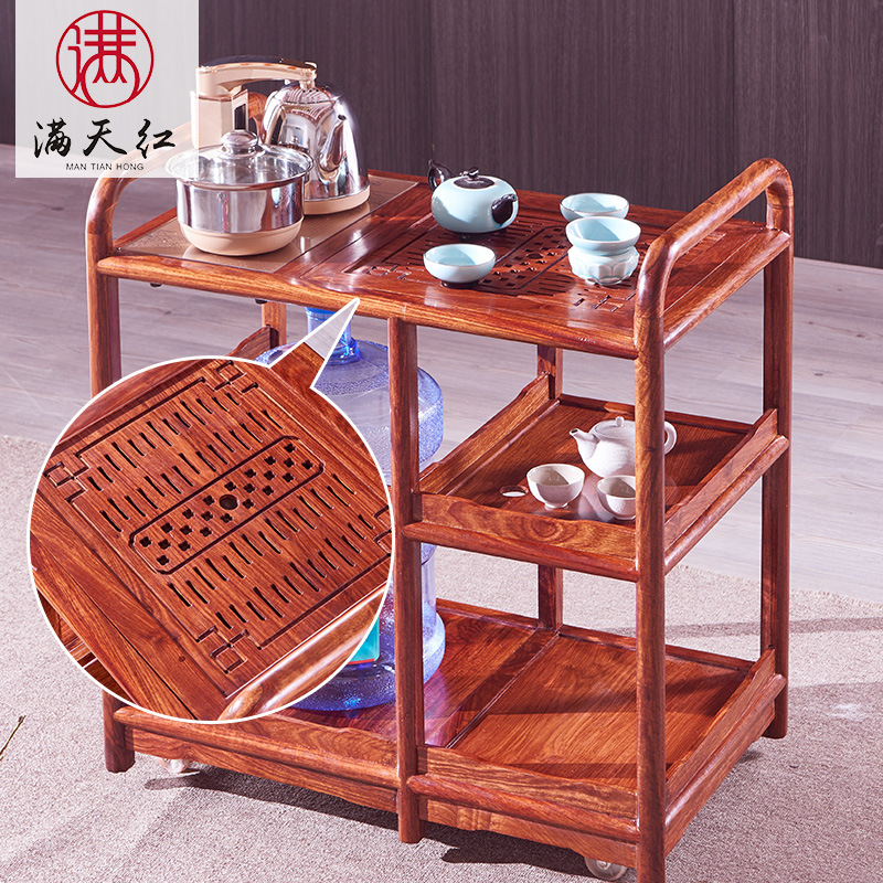 Hedgehog red sandalwood 0.85 Rosewood tea table Africa Rosewood tea table Tea Car solid wood Tea Service