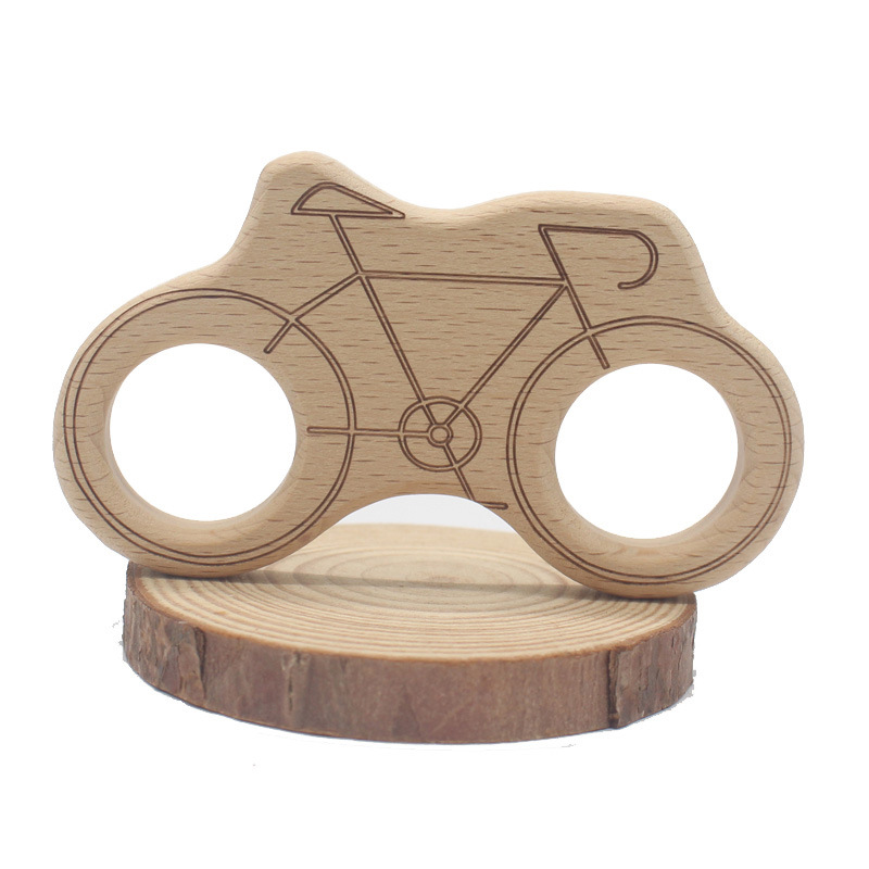 INS bebé haya juguete mordedor calmante bebé animal de dibujos animados jirafa bicicleta dientes de molienda palo