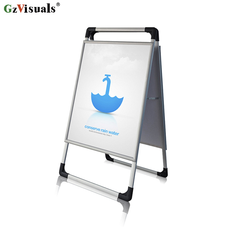 厂家直供 铝合金 双面海报架 A型折叠 广告展架 60*80cm
