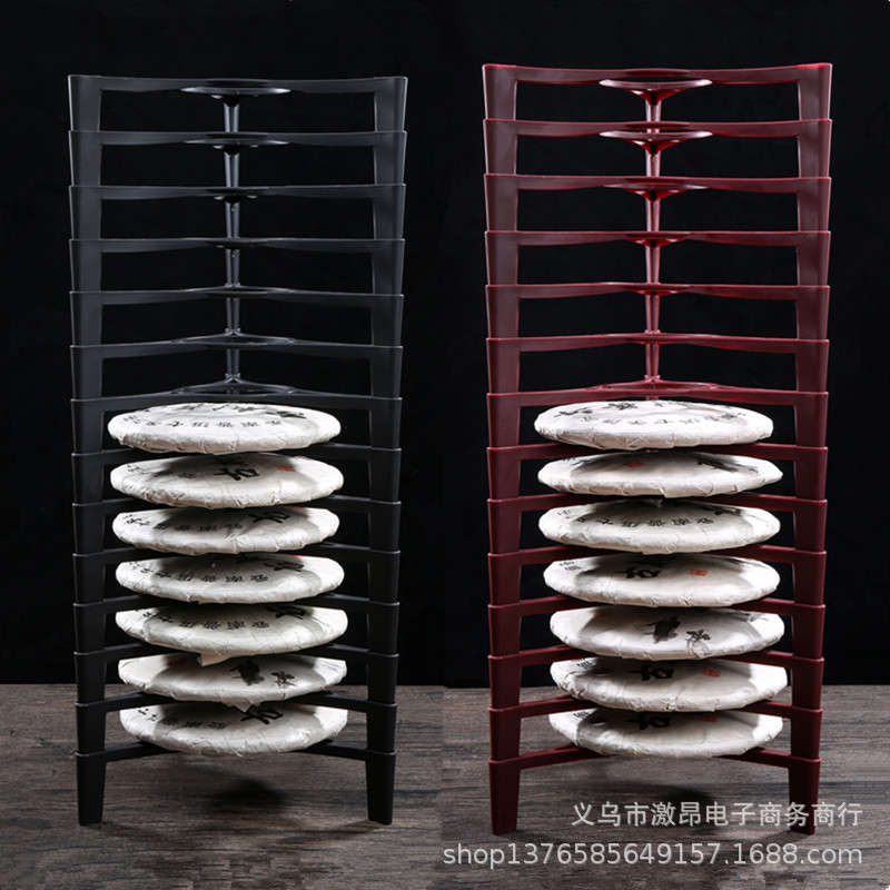 多层茶叶盒茶饼架展示台357克茶叶收藏储存架功夫茶具茶道零配件