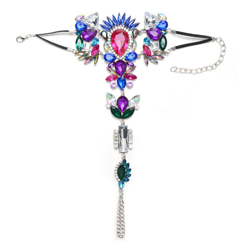 2018 New European and American Style Exaggerated Popular Alloy Rhinestone Anklet, Trendy Personalized DIY Design, Factory Direct Sales