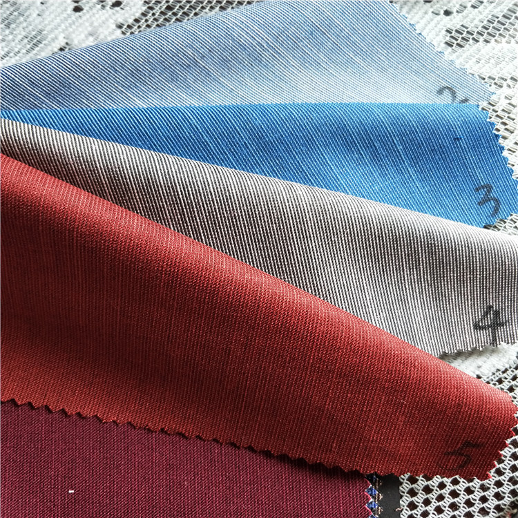 供应优质休闲套装西装服饰箱包面料TR竹节风格微弹面料现货