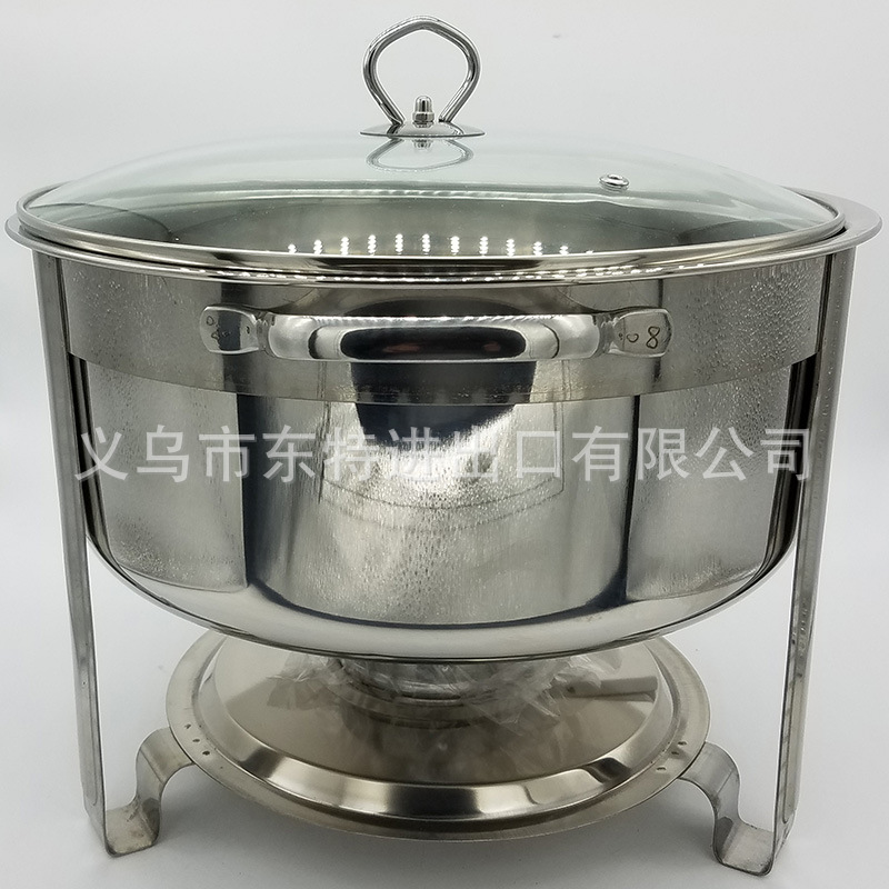 Factory direct sales of stainless steel dining stoves, straight-leg double-layer alcohol stoves, hotel and restaurant buffet stoves, hanging lid dining stoves detail image 7