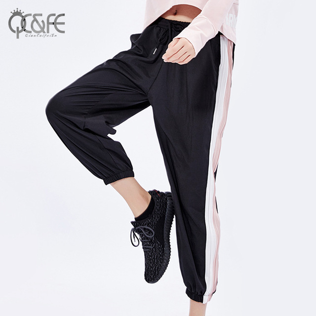 New Colour-Coloured and Crumpled Sports Pants for Women with Loose Breath Leisure Slim Yoga