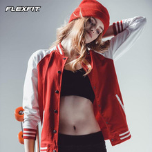 FLEXFIT秋冬季纯色针织帽保暖毛线帽毛球女韩版百搭潮情侣帽子男