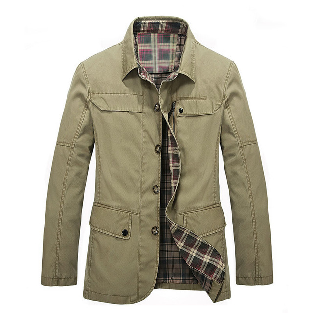 Spring and autumn men’s Lapel cotton wash casual coat business versatile jacket man